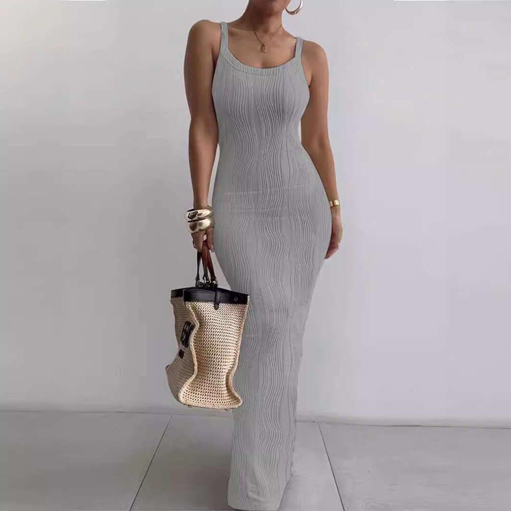 Halter Whit Maxi Dresses Summer Women S Tight Sleeveless Temperament Long Dresses Prom Sexy Dress