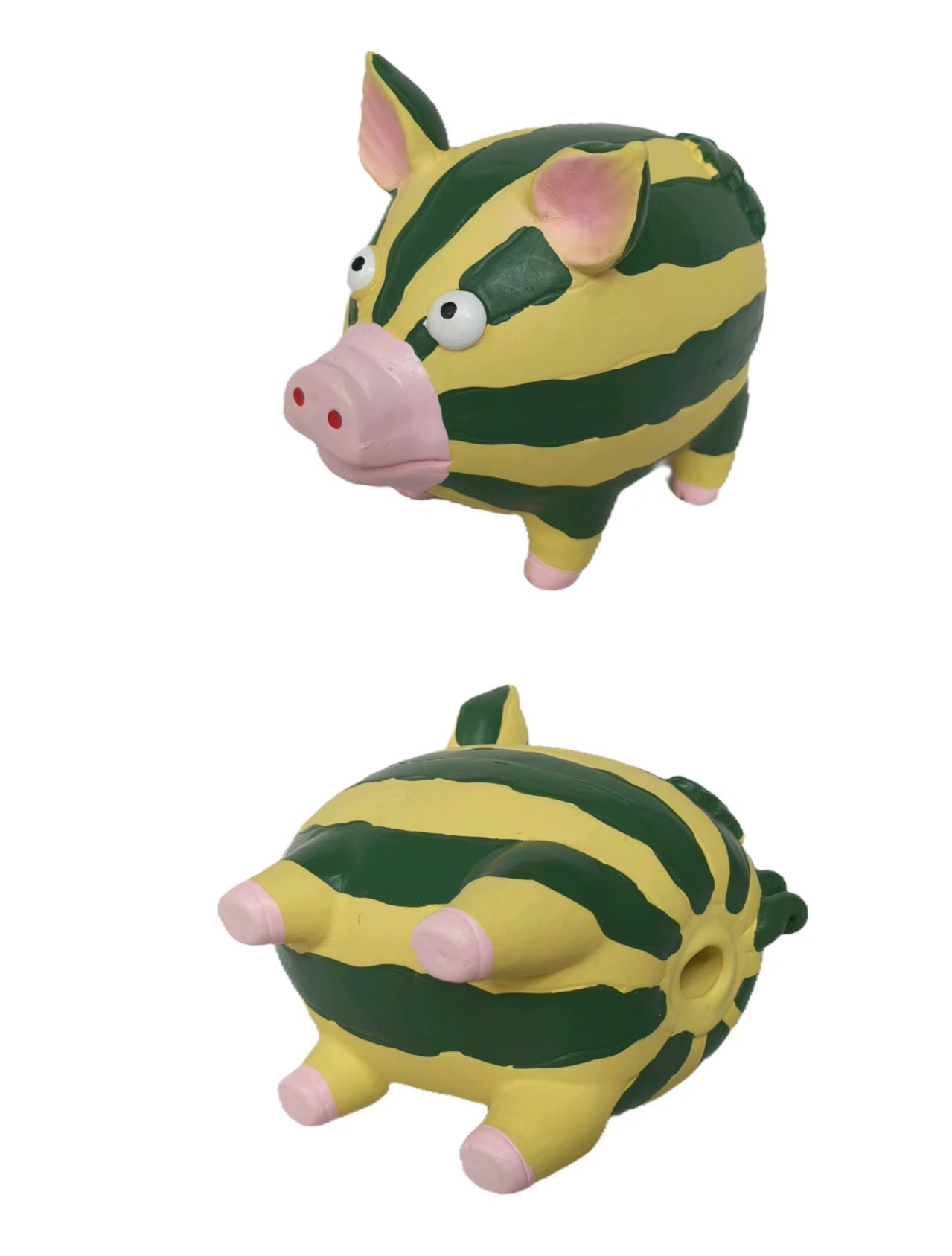 Latex Pig Squeaky Pet Toy Natural Rubber Screaming Maize Pig & Watermelon Pig Puppy Toy 2pcs/Pack