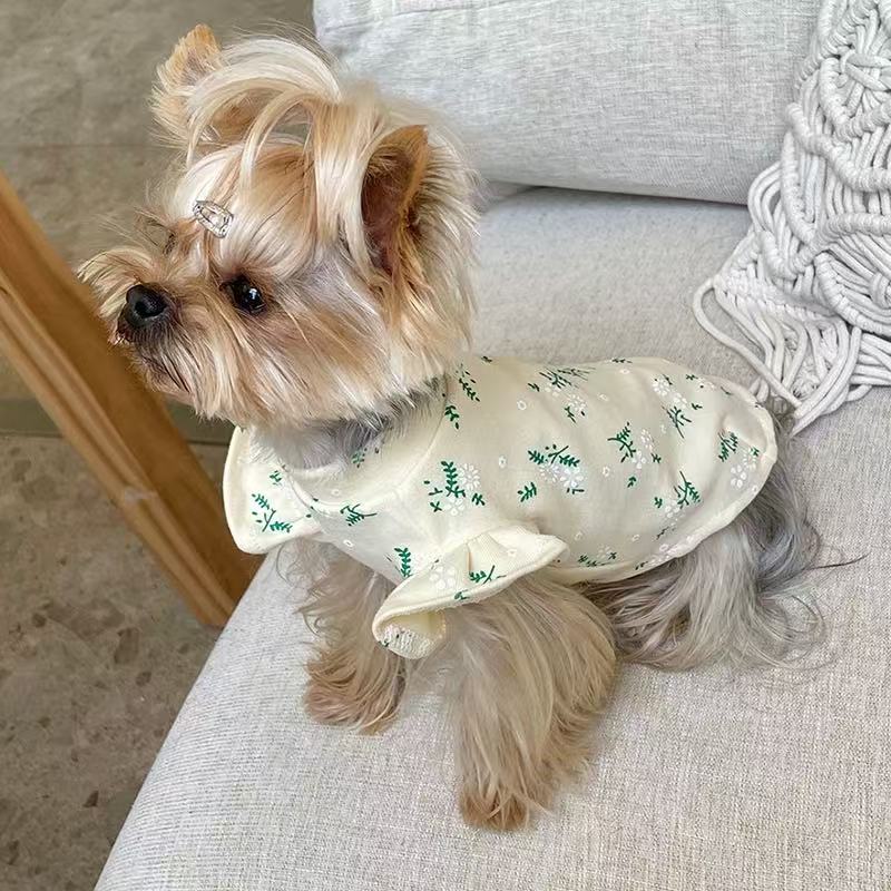 T00277 Xiao Tianzhou pet doll collar polo shirt autumn style Yorkshire Maltese dog cat pet clothes