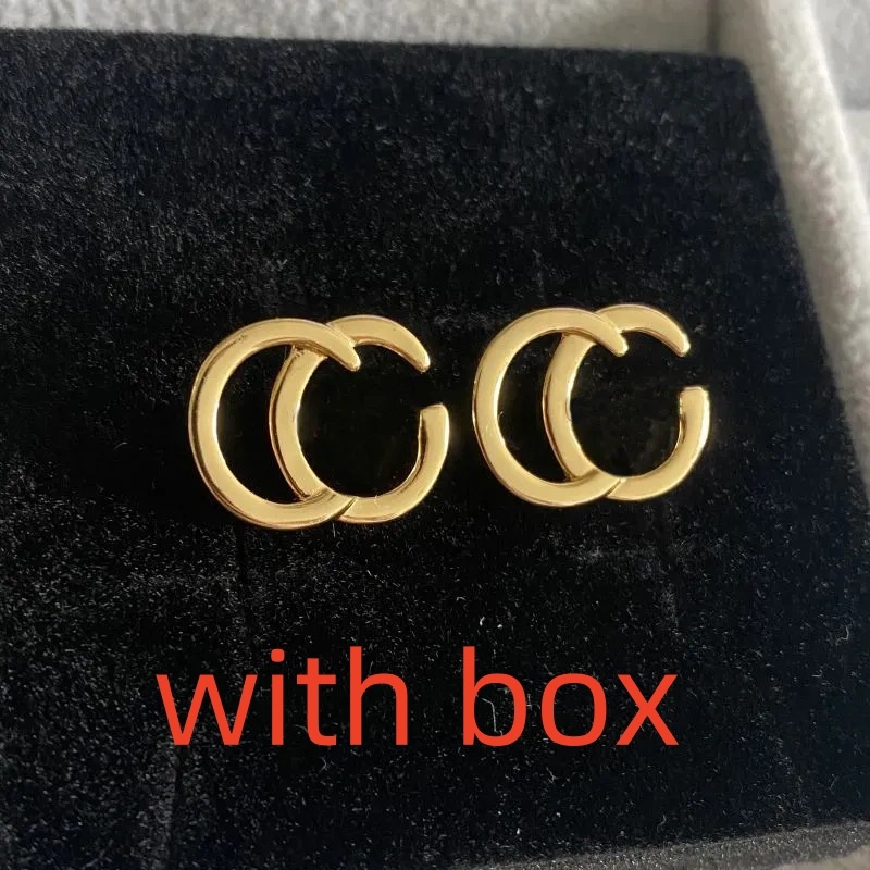 18Color Women Designer Earrings 18k Gold Silver Stud Earrings Wedding Luxury Jewelry With Box
