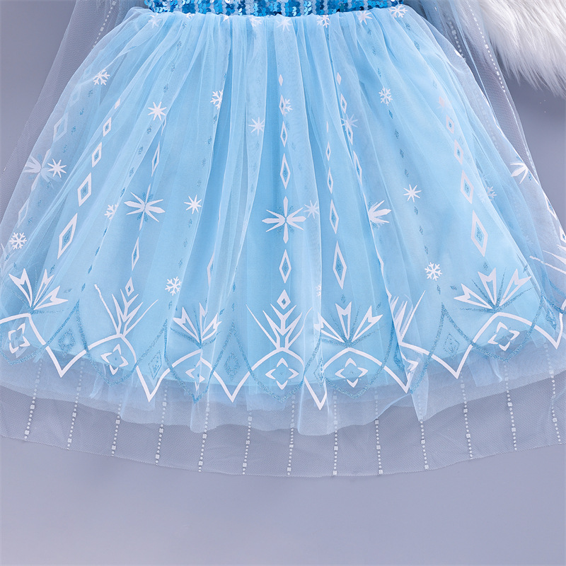 DISNEY kids designer clothes girls designer dress baby Elsa princess dress Holiday outfit comfort girls dress Birthday outfit dress puffy no label des