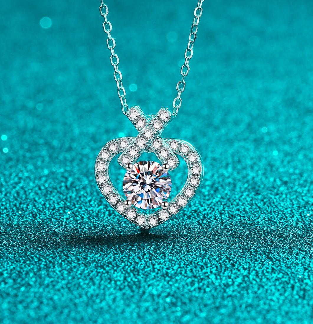 Sophisticate Your Style: Heart Shaped Jewelry Piece with Moissanite Gemstone