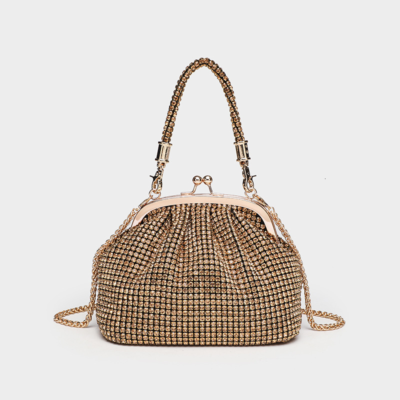 Designer Fashionable Shell Chain Bag for Women - Sparkling Water Diamond, Casual, Versatile, Free Shipping