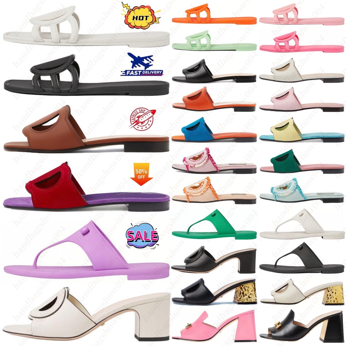 designer Slippers Interlocking Casual Slipper women horsebit G sandals slides White black Orange Jelly Script Summer beach Flip Flops Flat casual Walking