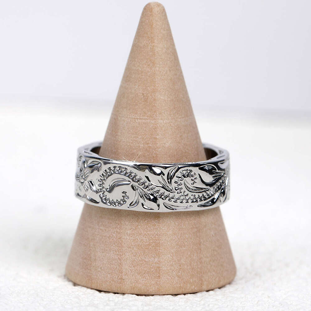 New minimalist relief vine for women's niche fashion ring accessories