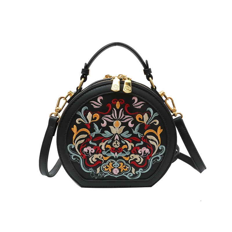 Free Shipping Designer Bag Bag Crossbody For Women In Spring 2025 Embroidered Handbag With High-end Feel, New Chinese Style Fashionable Small Round Ba