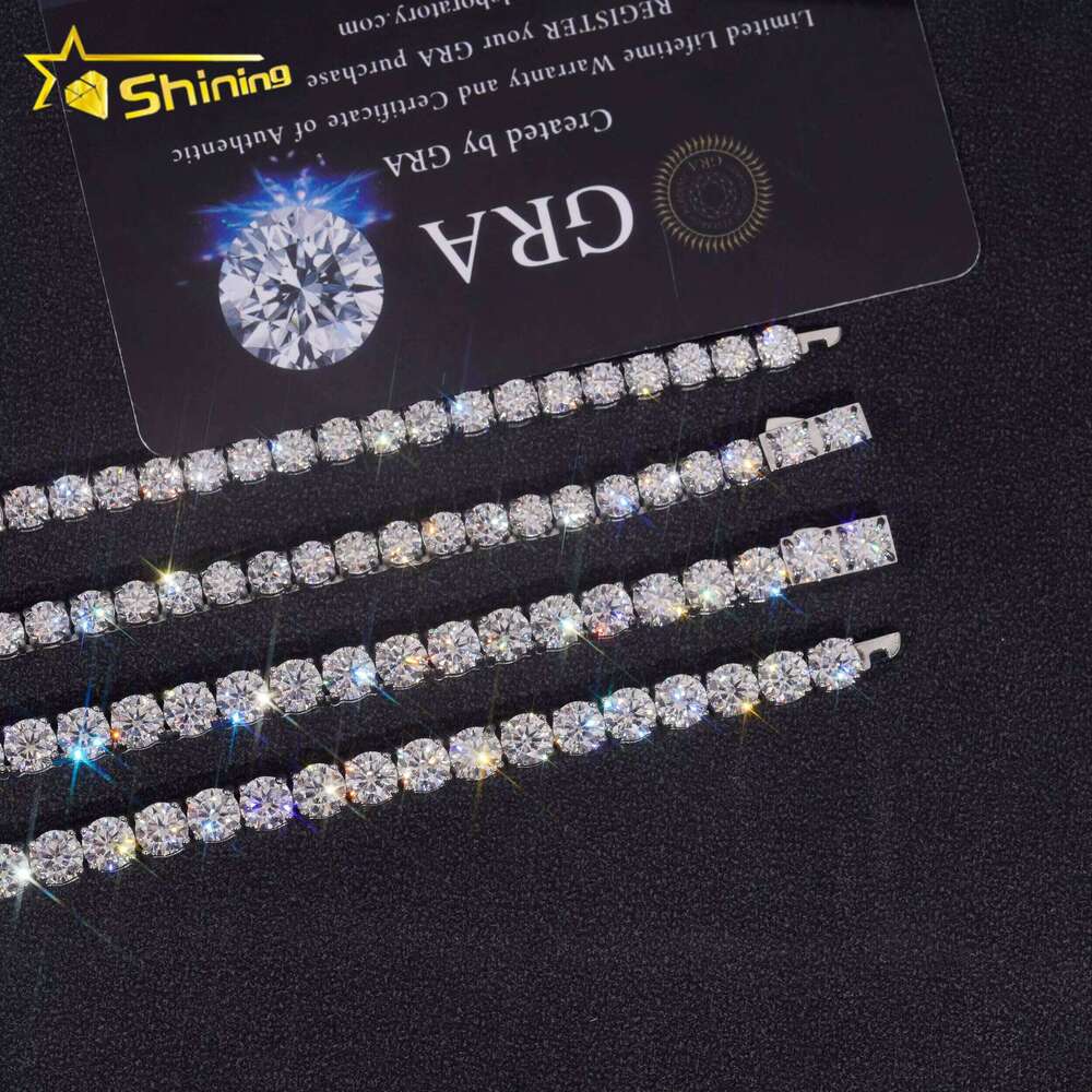 Ready To Ship VVS Silica Necklace Stainless Steel Tennis Chain Premium Jewelry Price