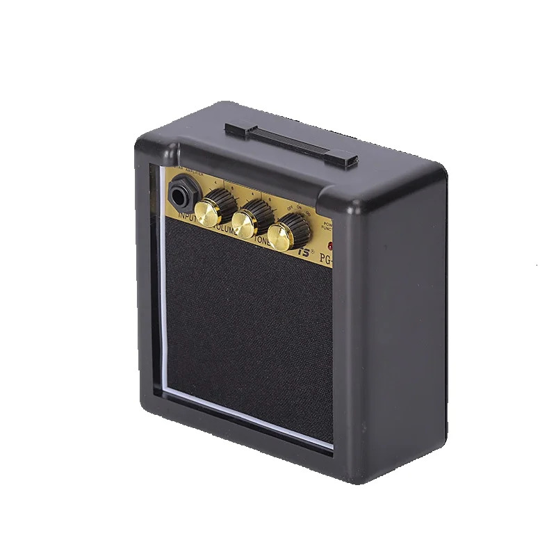 Mini Guitar Amplifier Amp Speaker 5W with 6.35mm Input 1/4 Inch Headphone Output Supports Volume Tone Adjustment Overdrive