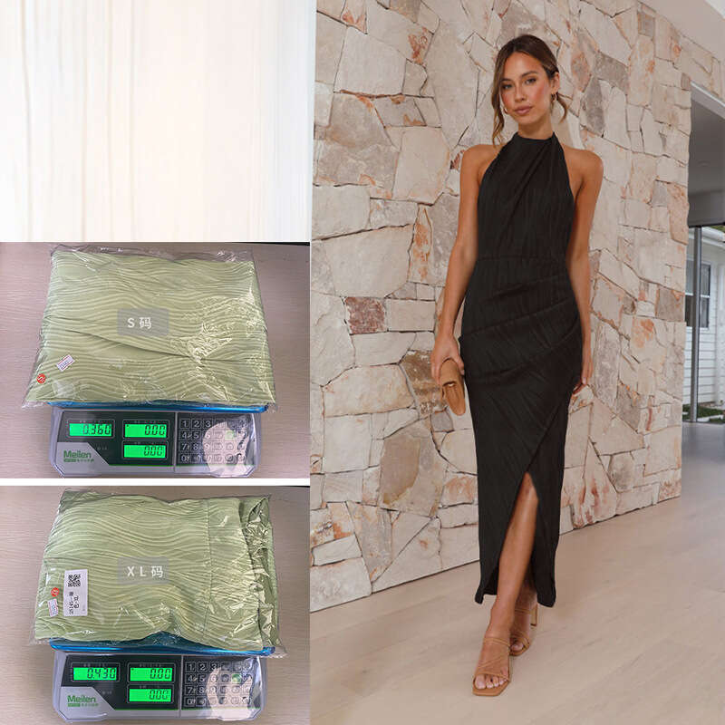 Halter Whit Maxi Dresses Spring Summer High End Women S Wear Tailored Long Dress For Women With Lining Prom Sexy Dress