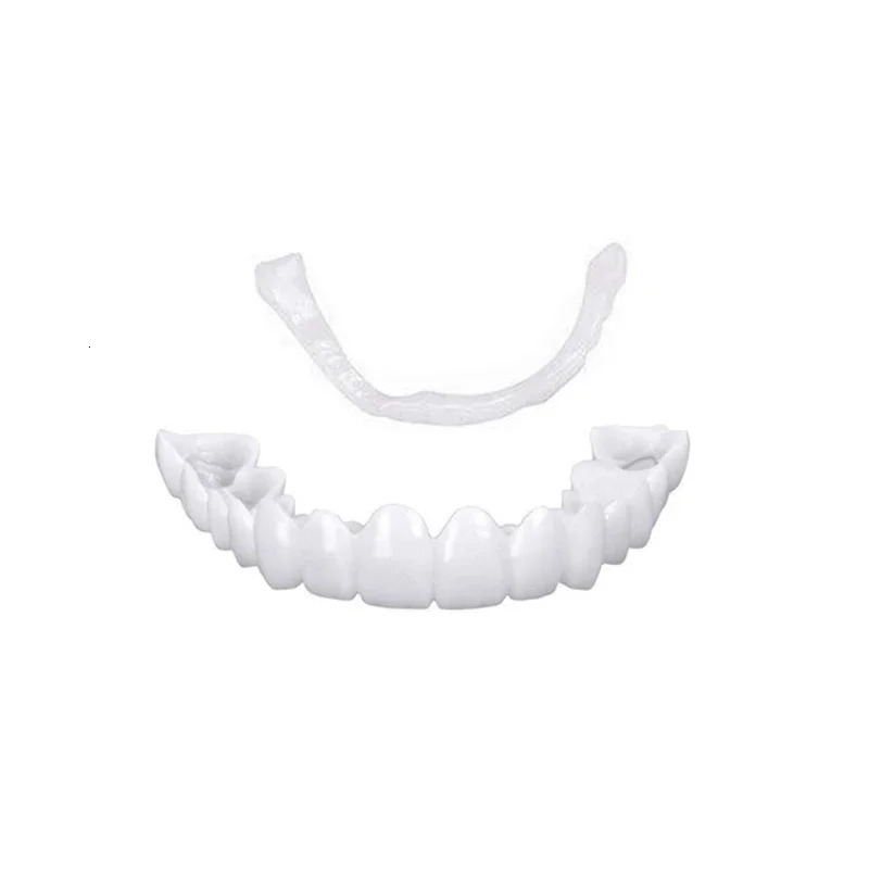 Veneer Snap-on Teeth Kit Fake Temporary Tooth Whitening Replacement Temporary Tooth Replacement White Snap Repair Fitting Kit 250519