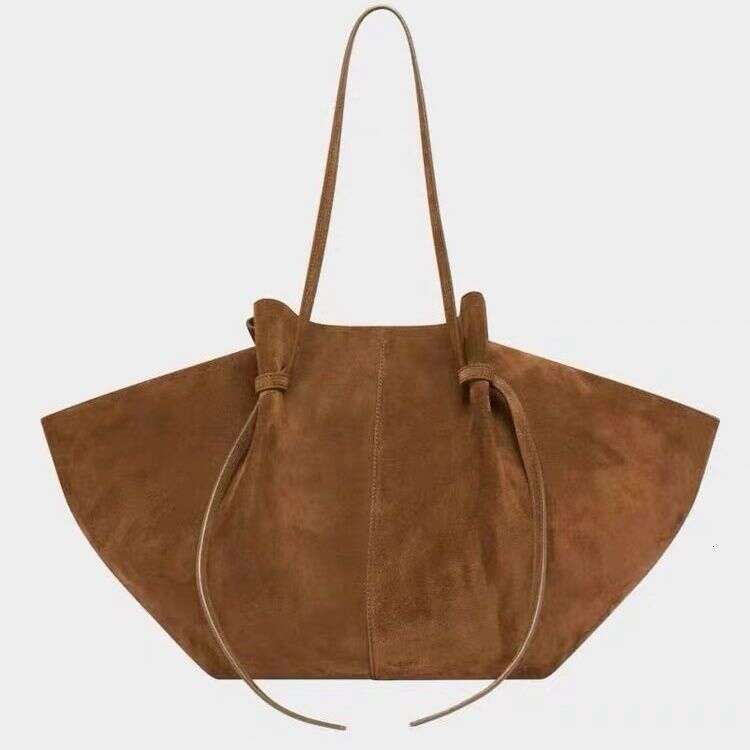 Women's hotbags frosted suede tote bag large capacity 2025 new high-end single shoulder armpit handbag