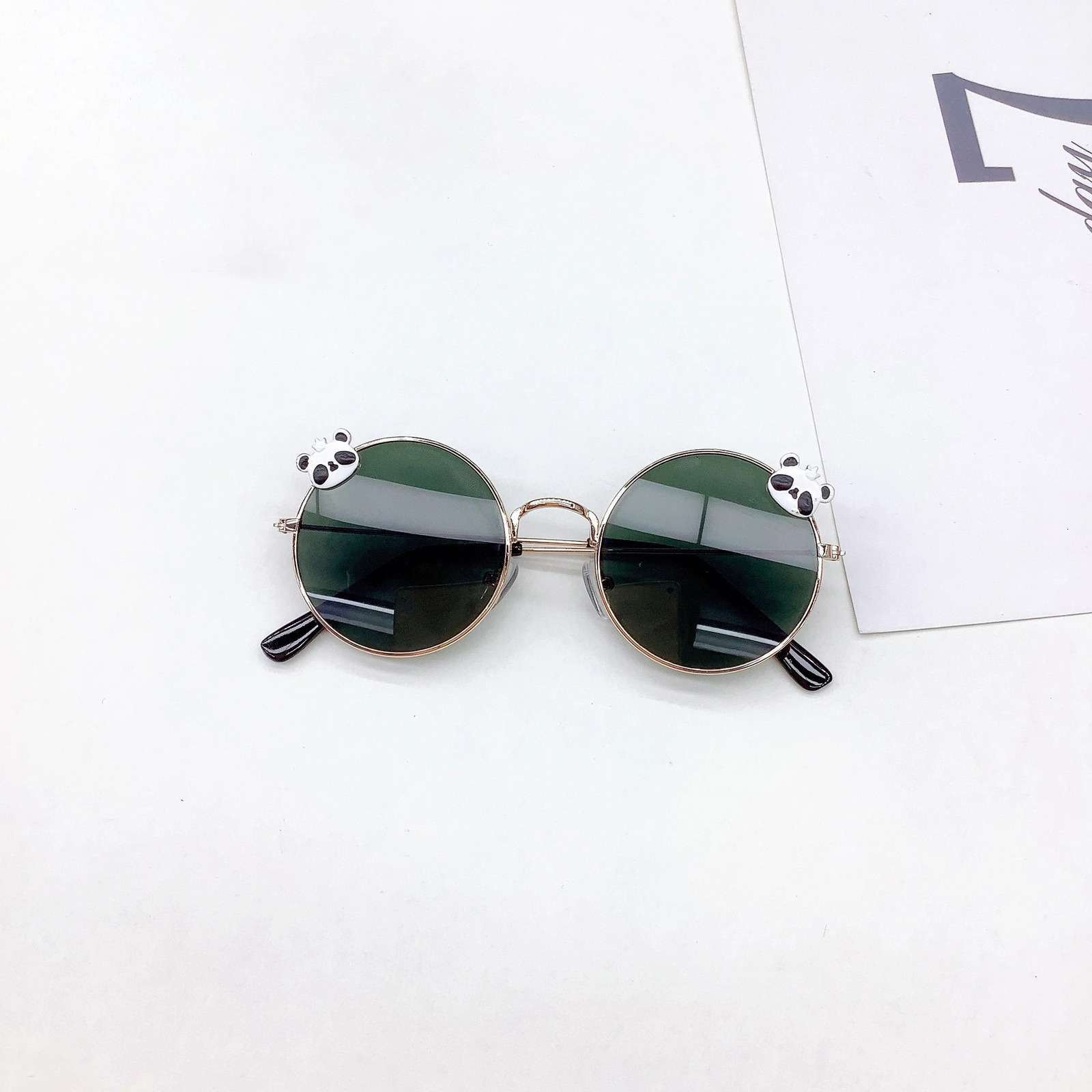 Bear Childrens Fashion Round Frame Sunshade Sunscreen Sunglasses For Boys And Girls Anti UV Baby Glasses 250522