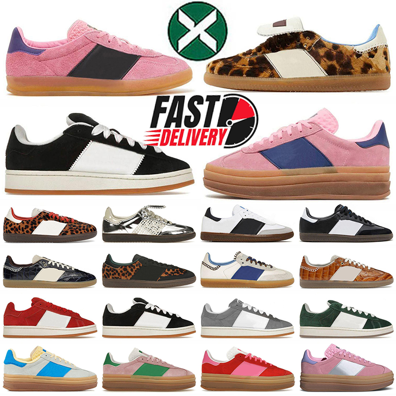 Designer Women Casual Shoes OG Original Thick Sole Trainers Leopard Print Bliss Pink Purple Glow Womens Outdoor Sneakers Sports Capmuses 00s Handball Tennis Shoes