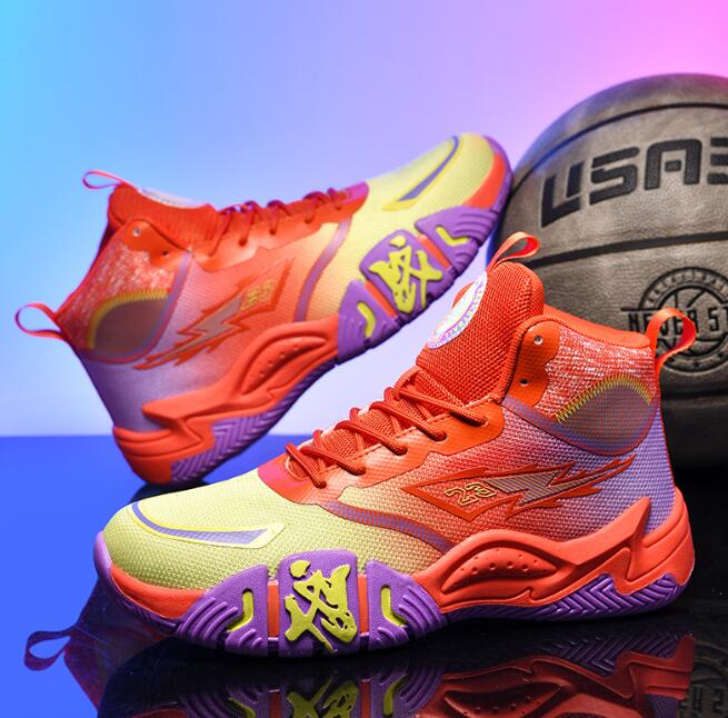 Men's Brand Basketball sneaker Fashion Purple Basketball Sneakers Men Women Training Sport Boots Kids Adult Athletic Shoes Z 5.23-5