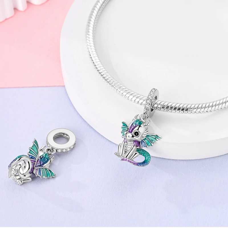 Dragon Shape Series Pendant Charm Beads Fits 3mm Bracelets Bangle Necklace For Women Luxury Jewelry DIY Party Festival Gifts XJ250523