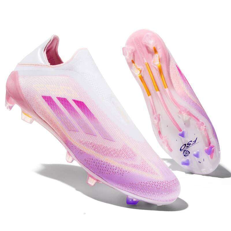 SLIP-ON Mens Shoes Sports Training Non-Slip Turf Soccer Cleats TF/FG Football Sneakers Chuteira Campo for Man