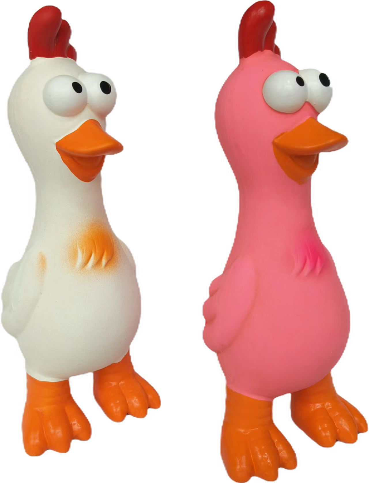 Latex Chicken Pet Dog Toy Eco-Friendly Natural Chickens and Ducks Pet Chewy Toy 4pcs/Pack