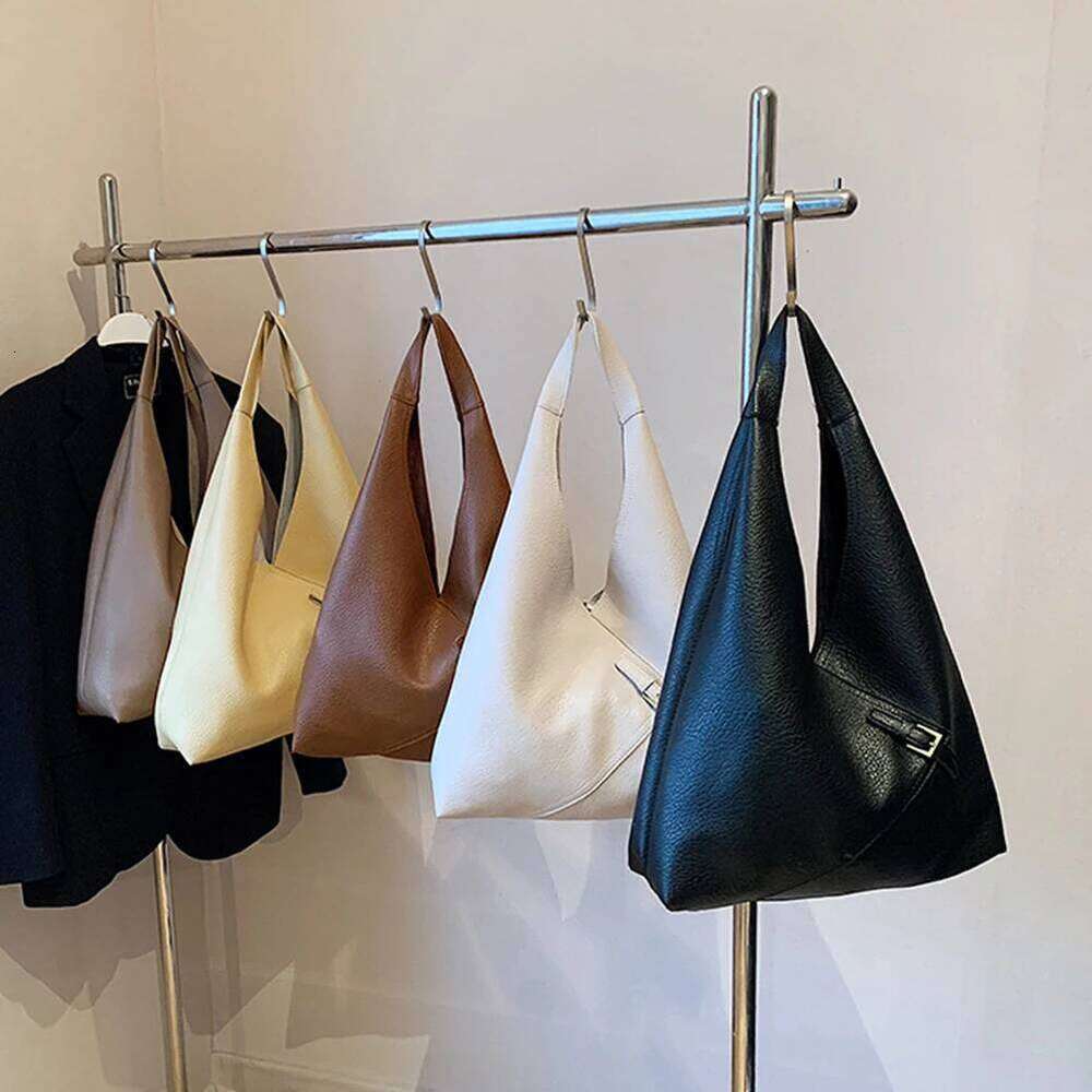 Women's Bags Designer Women PU Shoulder Fashion Tote Large Capacity Top Handle Hasp Closure Slouchy Hobo Vintage Shopper Bag