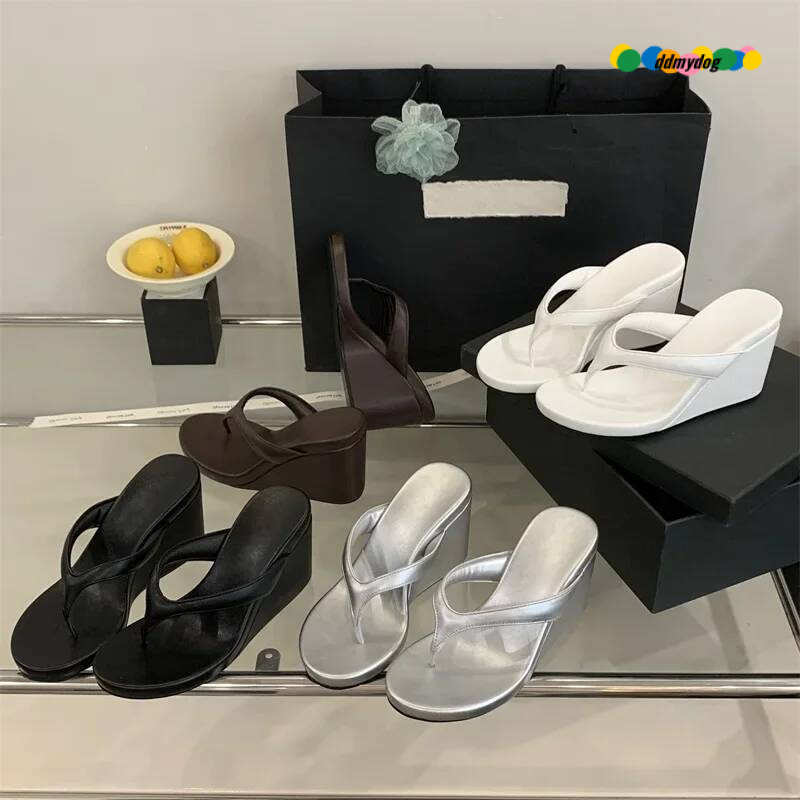 New Fashion Solid Platform Clip Toe Wedges Slippers Woman High Heels Sandals Summer Flip Flops Slide Shoes ddmymonkey