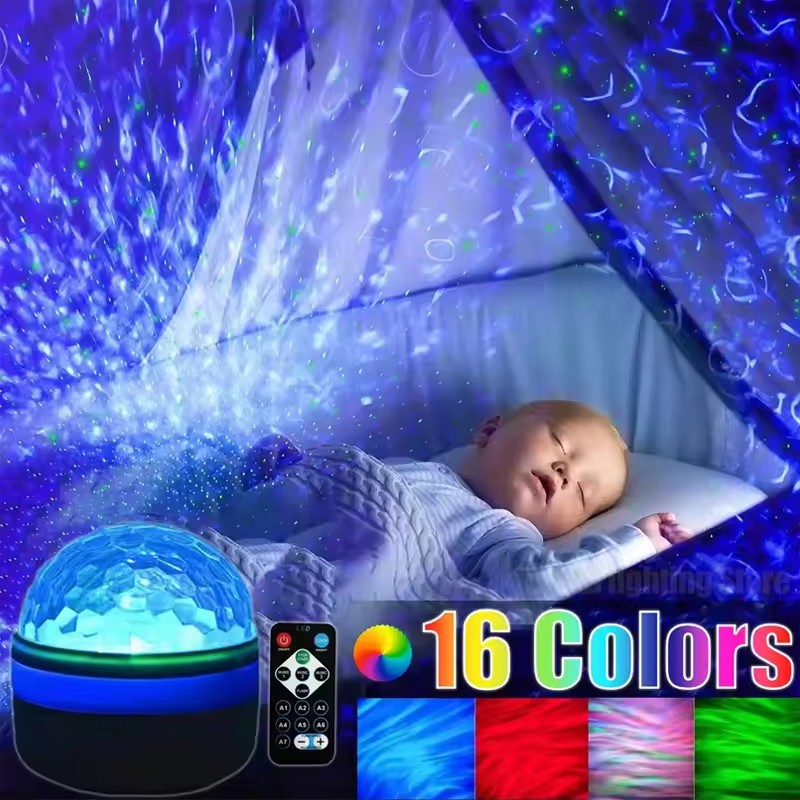 LED Galaxy Projector Light Rotatable Starry Sky Projector for Bedroom, Kids Room, Christmas Party Decor