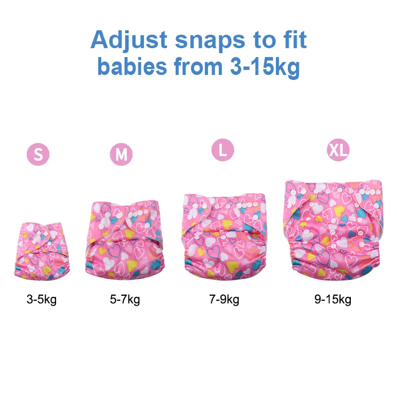 Washable Baby Diapers Manufacturing Diaper Reusable Pocket Diaper East to Use with Different Designs Wholesale Baby Cloth Diapers Reusable Modern Clot