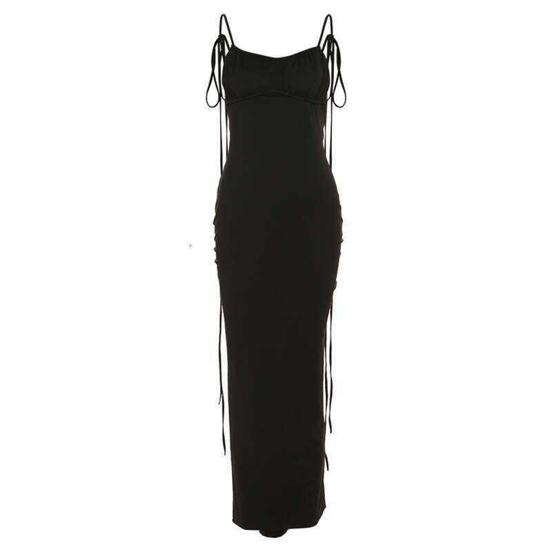 Halter Whit Maxi Dresses INS Summer New Women S Fashion Strap Sexy Open Back Slim Fit Wrap Hip Style Dress Prom Sexy Dress
