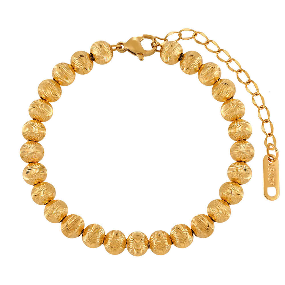 Niche Design Ins Style Flower Bead Bracelet Fashion Personality Titanium Steel Jewelry