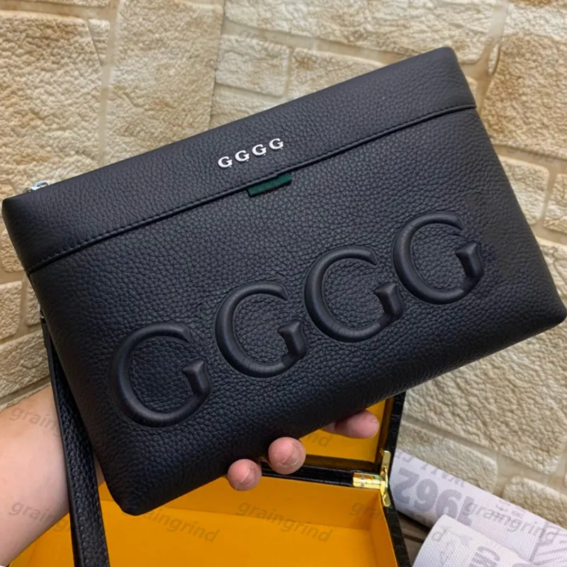 Mens Clutch Bag Designer Luxury Men Hand Bag Leather Clutches High Quality Luxe Handbags For Women Zipper Mens Purse Wallets For Men BFD2505233