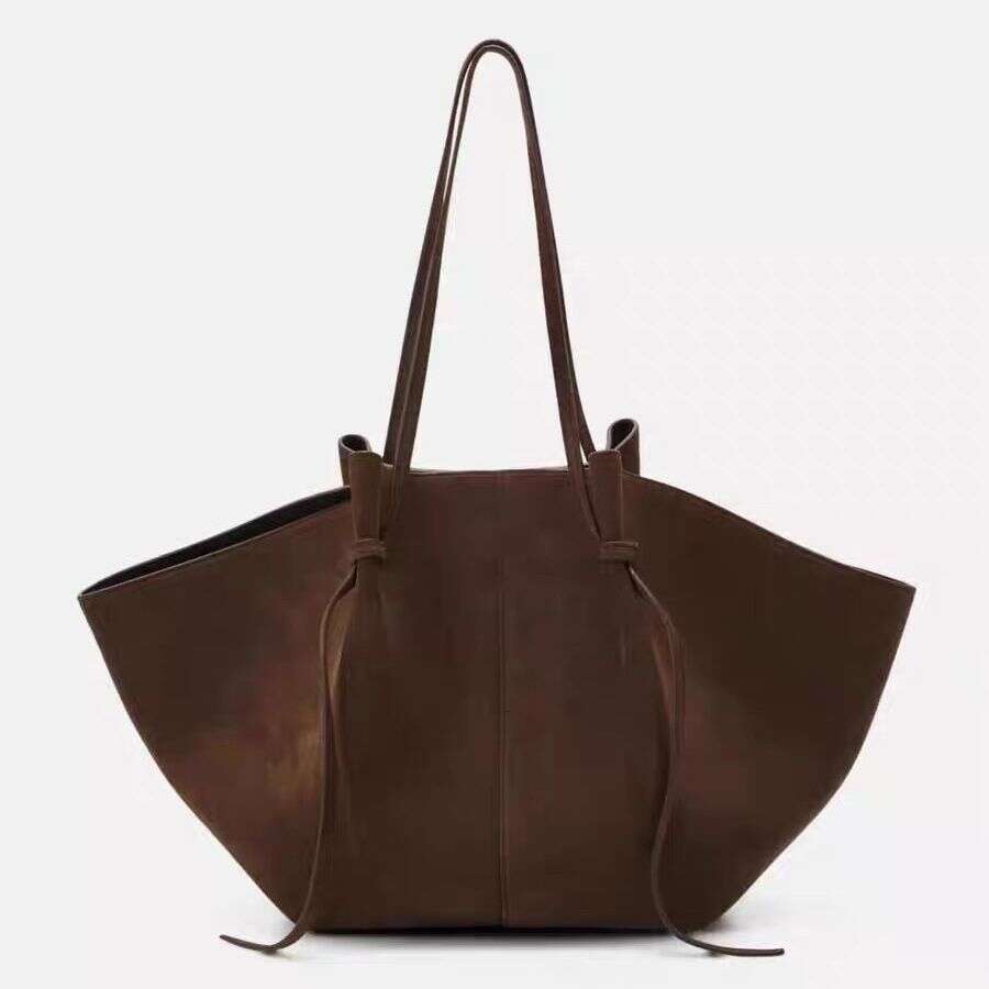 Women's hotbags frosted suede tote bag large capacity 2025 new high-end single shoulder armpit handbag