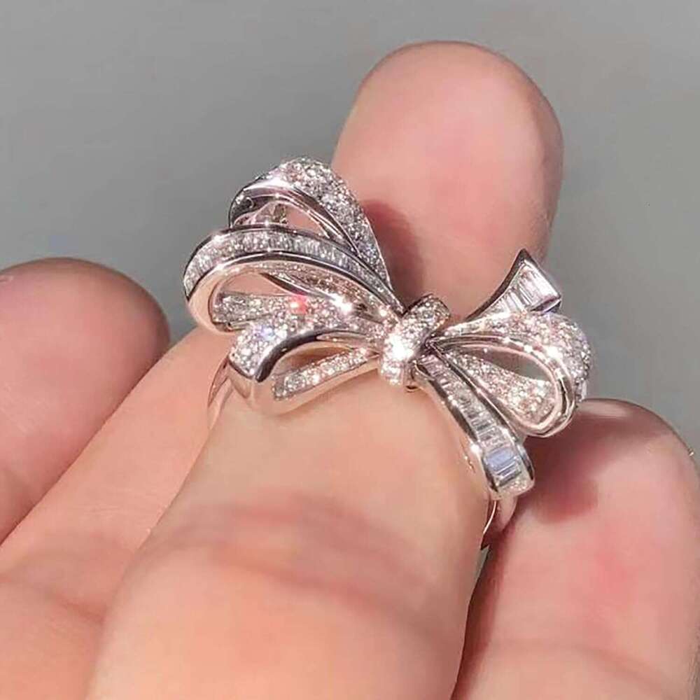 DHgadgets Bow Rhinestone for Clip on Earbuds Open Ear Elegant Zirconia Decorative Earphone Accessories, Removable Exquisite DIY Decoration
