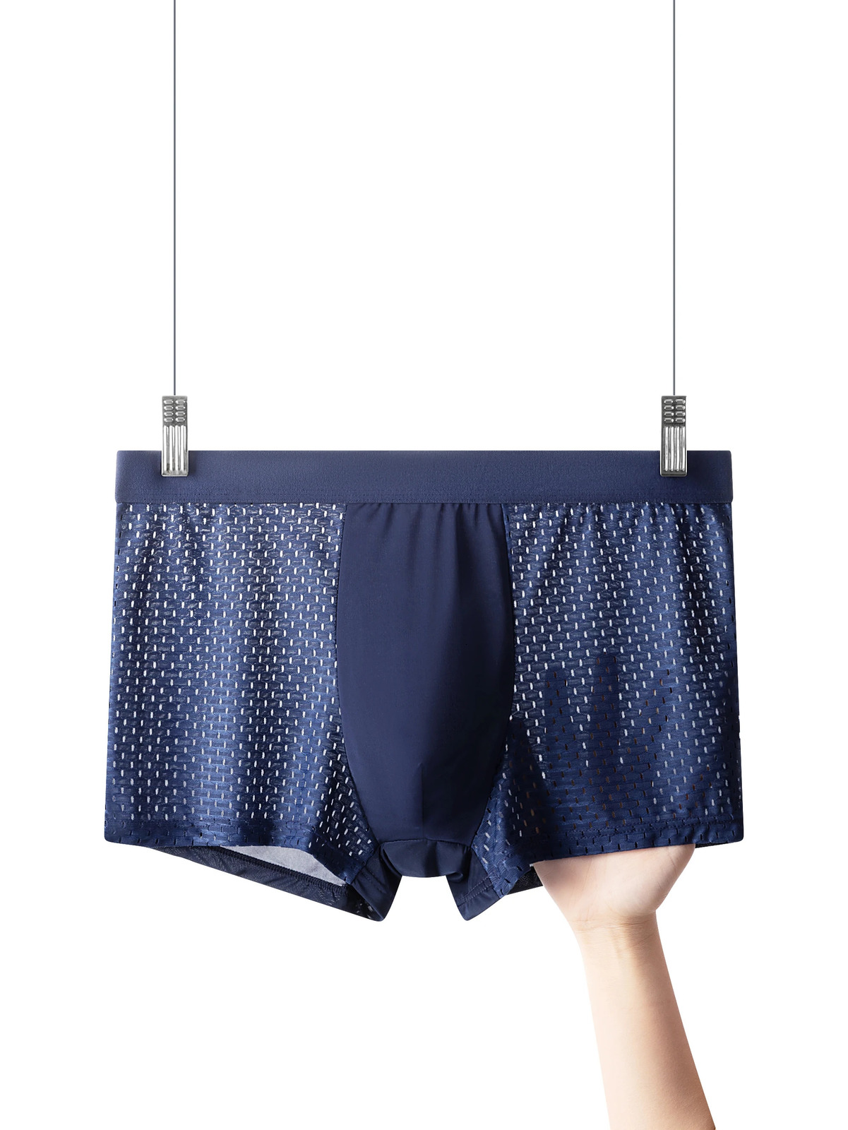 Mens underpants 12 pack fashion models ice silk boxer shorts breathable non-marking soft leisure four corner pants 250519