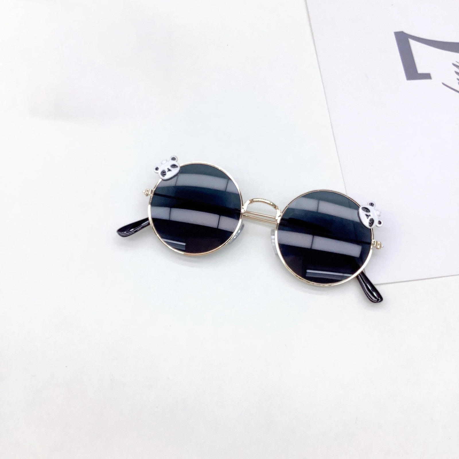 Bear Childrens Fashion Round Frame Sunshade Sunscreen Sunglasses For Boys And Girls Anti UV Baby Glasses 250522