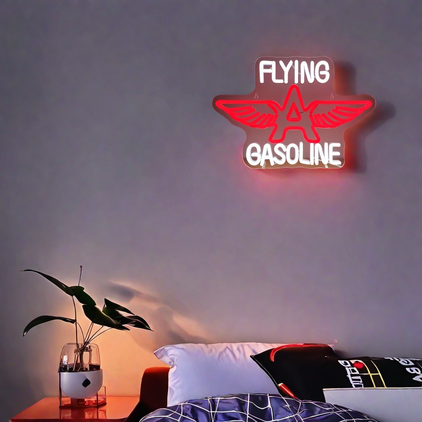 Garage Neon Sign for Wall Decor Retro Garage Led Neon Light Light Up Shop Indoor Decor Auto Gasoline Wall Decor USB Powered