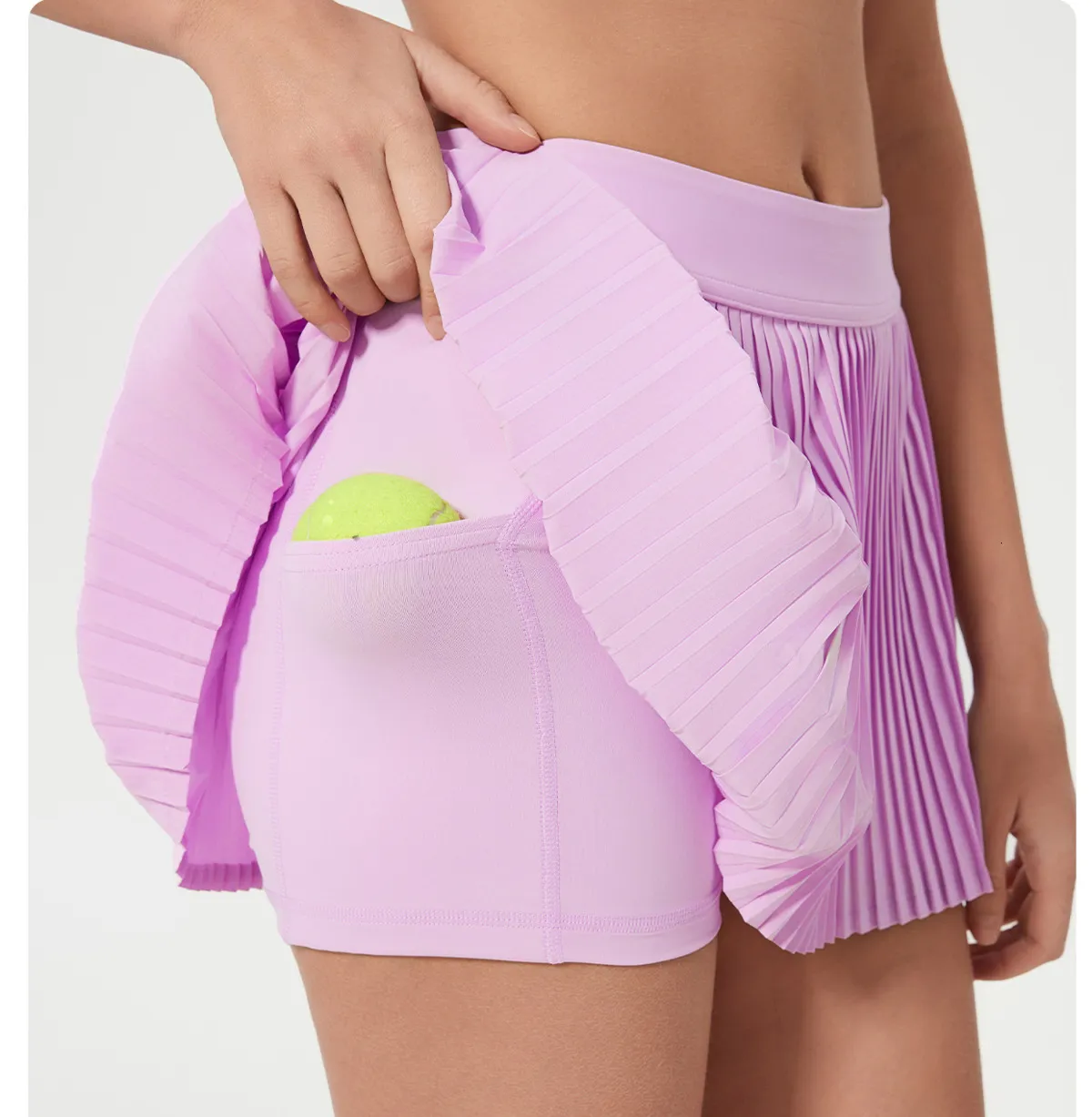 Tennis Skirt Biker Beach Golf Sport Pleated Student Yoga Outfits Running Fitness Shorts Quick-drying Double-layer Anti-exposure Gym Clothes