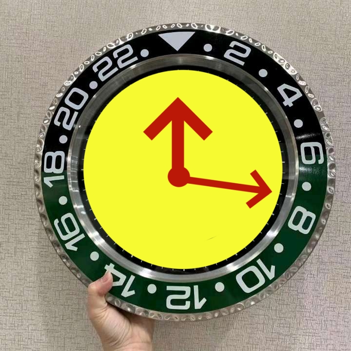 Elegant Oversized 34CM Wall Clocks with Quiet Mechanism and Light-Up Functionality Sleek Stainless Steel Finish for Timeless Style