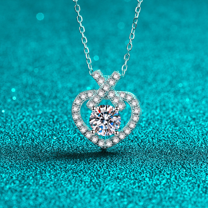 Sophisticate Your Style: Heart Shaped Jewelry Piece with Moissanite Gemstone