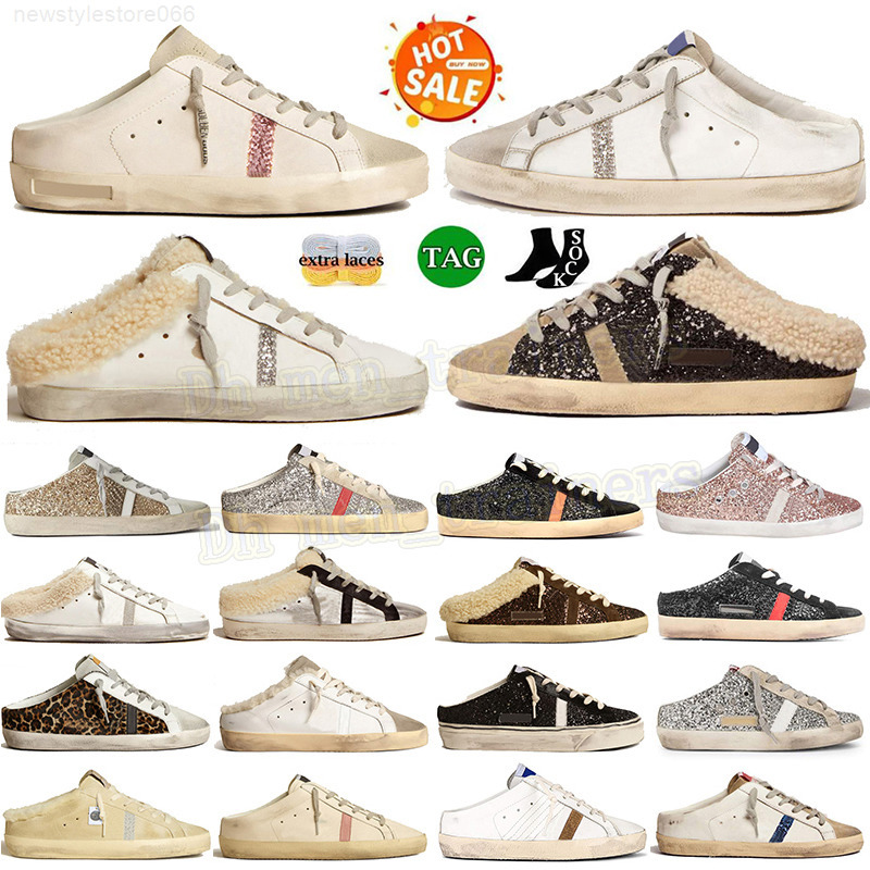 Top Low Designer Shoes Golden Sneakers Casual Star Shoes Luxury Dirty Sabot Loafers Italy Original Platform High quality Mens Womens Graffiti Trainers 36-46