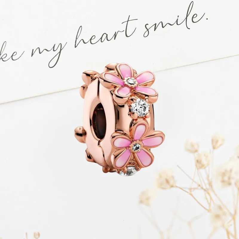 2025 New Sparkling Rose Gold Moon Graduation Cap Flowers Hearts Charm Beads Fit Original 925 Silver Bracelet DIY Women JewelryXJ250523