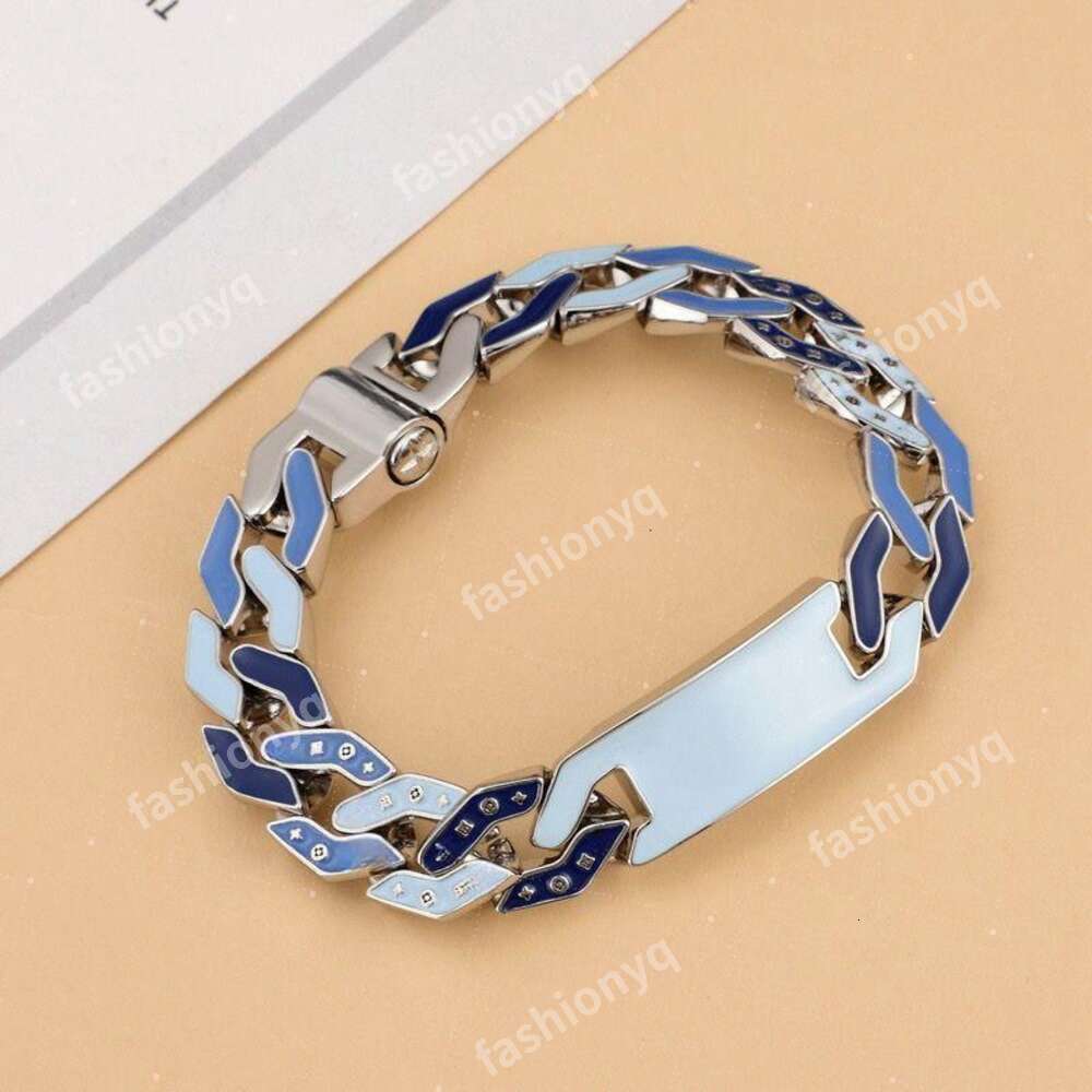 Fashion Bracelets Designer Bracelet Cuban Chain Link Letter Pink Plated Charm Bracelet Luxe High Quality Personalize Fashion Jewelry Men Bracelet For Gift With