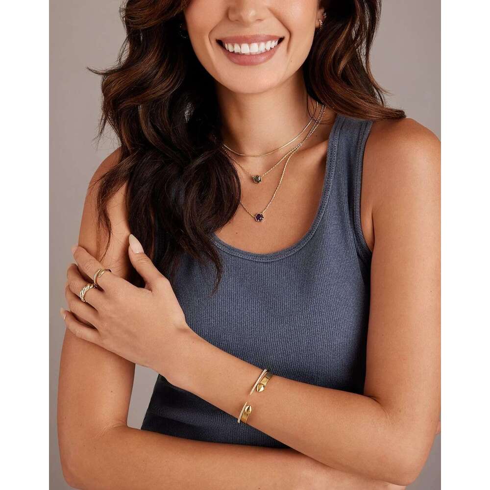 14K Gold Plated Cubic Zirconia Claw Bangle Bracelet | Elegant CZ Cuff Bracelets for Women