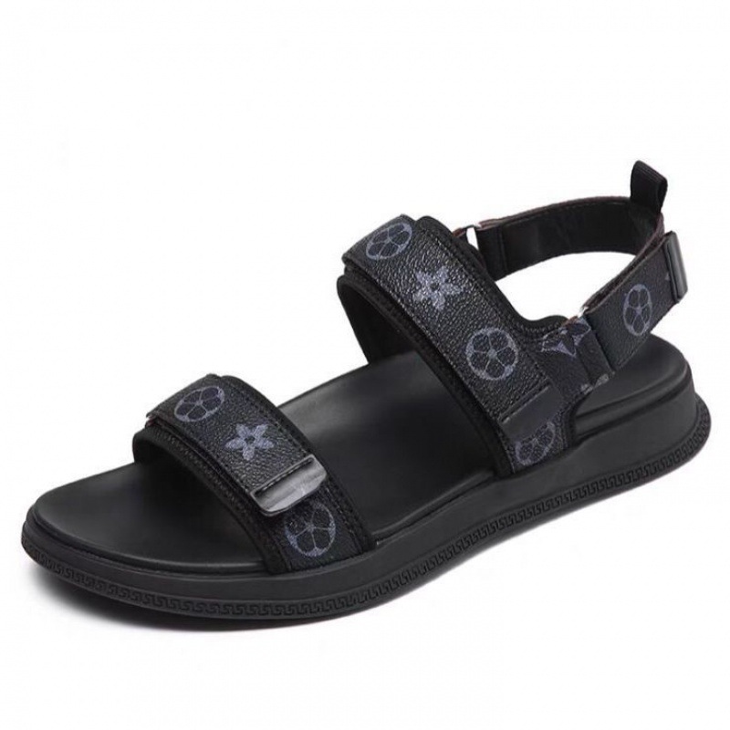 Unisex Free Shipping Summer Beach Printing Sandals 2025 New Design Fashion Sandals for Women men Comfortable Slides Large Size 37-44 Black Brown
