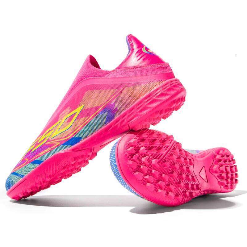 SLIP-ON Mens Shoes Sports Training Non-Slip Turf Soccer Cleats TF/FG Football Sneakers Chuteira Campo for Man