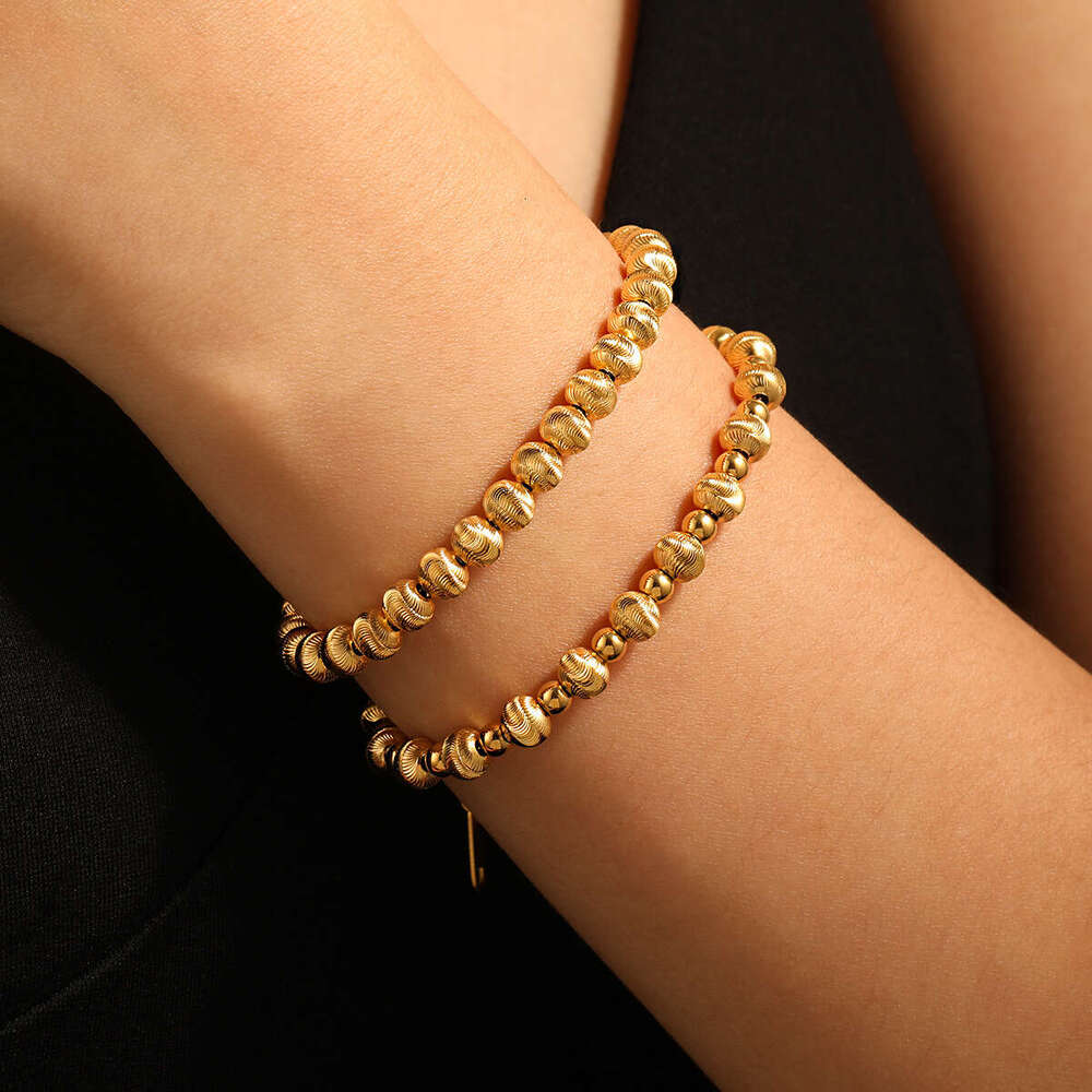 Niche Design Ins Style Flower Bead Bracelet Fashion Personality Titanium Steel Jewelry