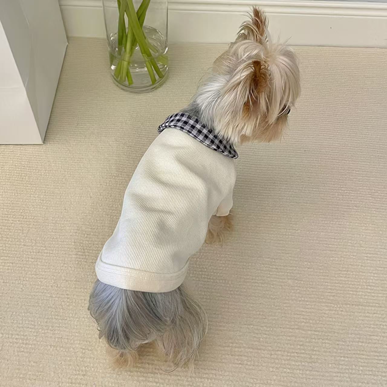 T00279 Spring and Summer Dog Clothes Shirt Pet Teddy Schnauzer Maltese Bichon Pomeranian Yorkshire Shiba Inu Cat