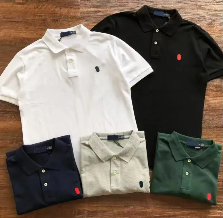 RL Men Shirt Mens Polo Shirts Designer T Shirts Neck Short Sleeve Embroidery Slim Fit Summer Women Ralphlies Tshirts Cotton Horse Tops Brand Fashion Letter Tee 9B1