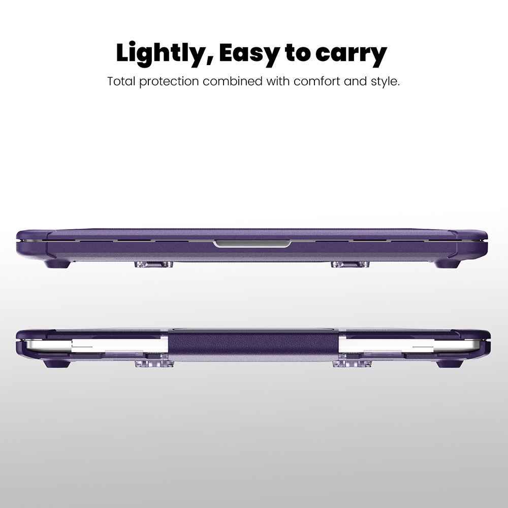 Case For Macbook Pro 13 inch M2 Mac Pro 13" M1 Heavy Duty Rugged Hard Shell Transparent Cover with TPU Bumper Fold Kickstand Protective Cases