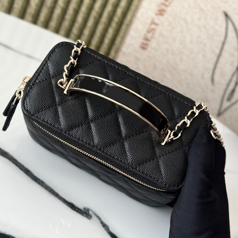 Premium Real Leather Chain Bags Women Quilted Crossbody Shoulder Bag 26CM with Fashion Genuine Sheepskin
