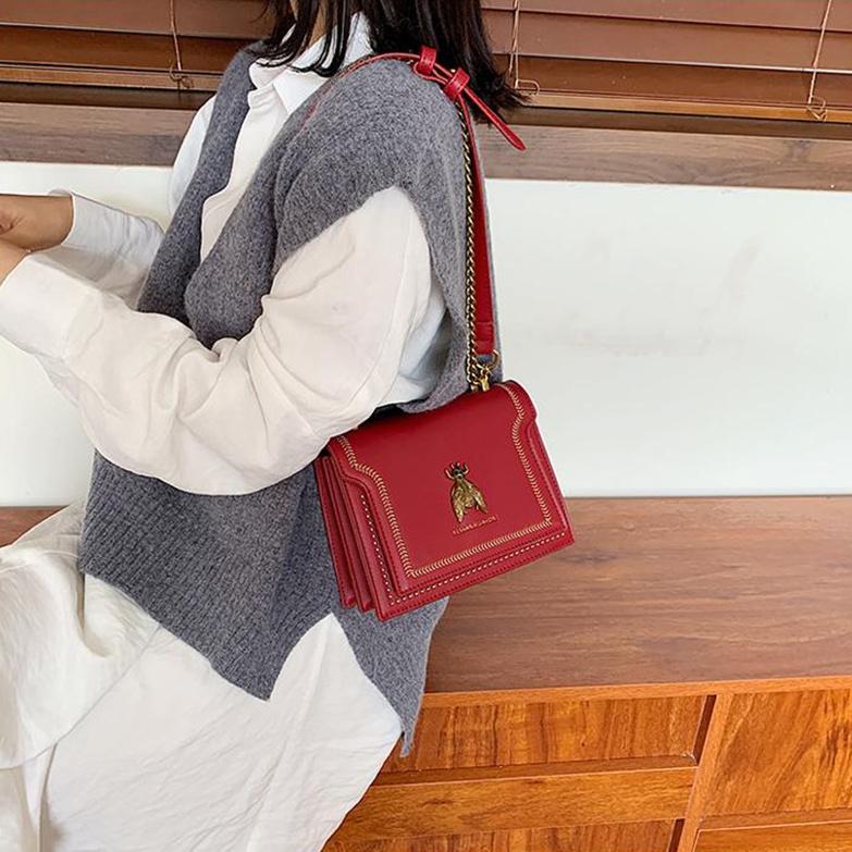 Shoulder Bag Designer Bag Luxury Bag High-Quality New Hot Chain Retro Bee Shoulder Tote Bag, Contrasting Color Crossbody Small Square Woman