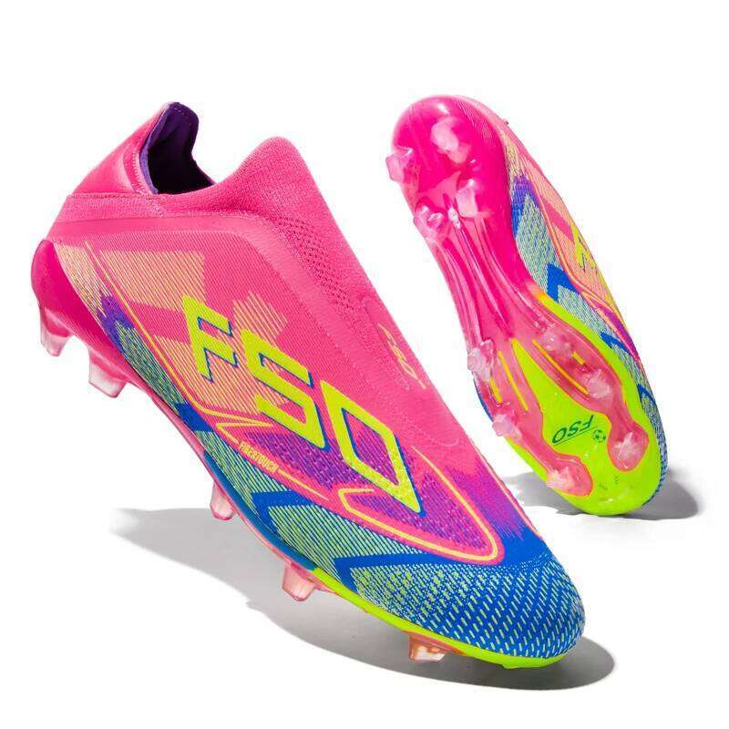 SLIP-ON Mens Shoes Sports Training Non-Slip Turf Soccer Cleats TF/FG Football Sneakers Chuteira Campo for Man