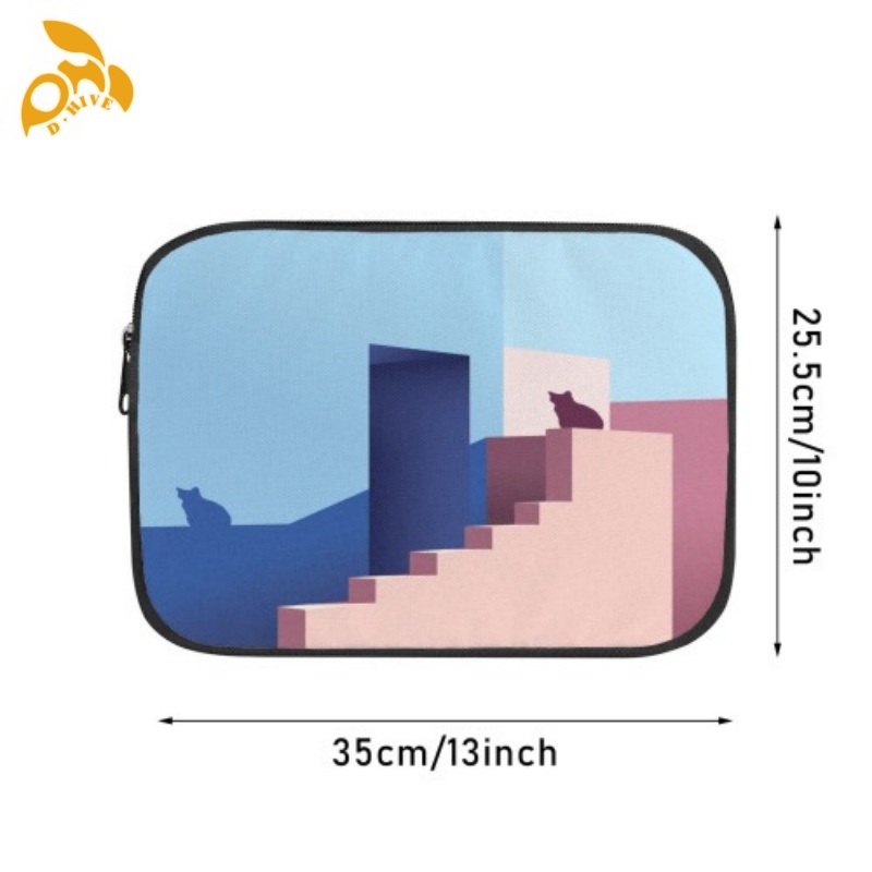 Free delivery.Fashion designers customize lightweight and high-quality full-frame printed computer inner bags in black